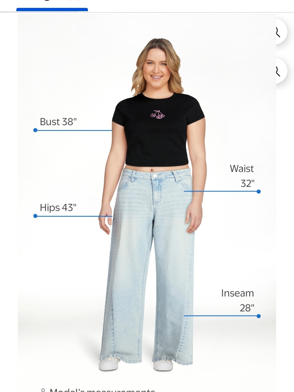 No Boundaries Light Blue Wide Leg Jeans - Picture 2 of 12